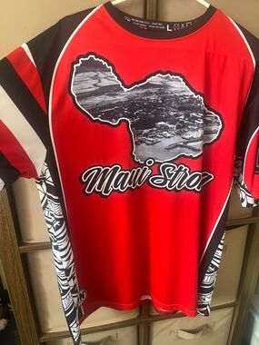 GET NUTZ-Maui Strong Red Dri-fit jersey